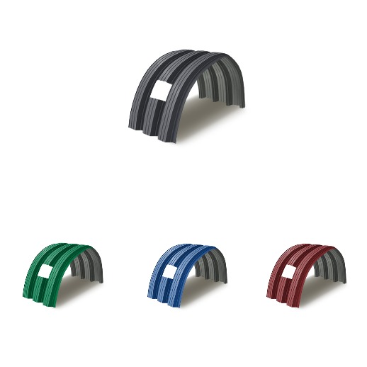 Укрытие конвейеров из арочного профнастила Н112ПГ — примеры покрытий и цветов